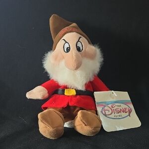 Disney Grumpy Dwarf Plush - Red and Brown
